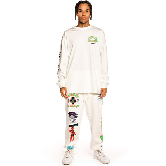 Pack Grimey Pantalón + LS Shirt "Destroy All Fear" - White | Fall 21