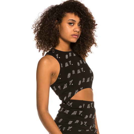 Grimey Urmah Dojo All Over Print Girl Top SS20 Black