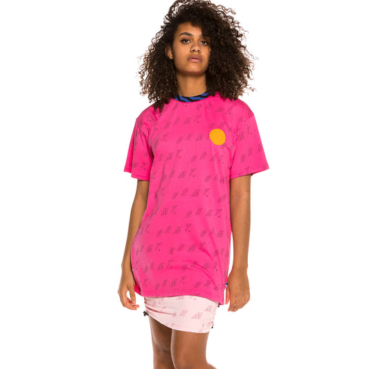 Grimey Urmah Dojo All Over Print T-Shirt SS20 Rosa Unisex T-Shirt