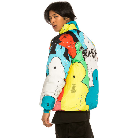 Grimey "Gem Cutting" Reversible Puffy Jacket - Blue | Fall 21