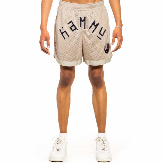 Grimey "Grimey x Space Hammu" Mesh Shorts - Sand | Spring 22