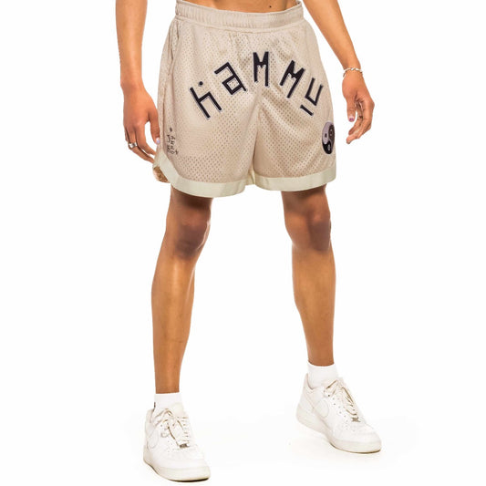 Grimey "Grimey x Space Hammu" Mesh Shorts - Sand | Spring 22