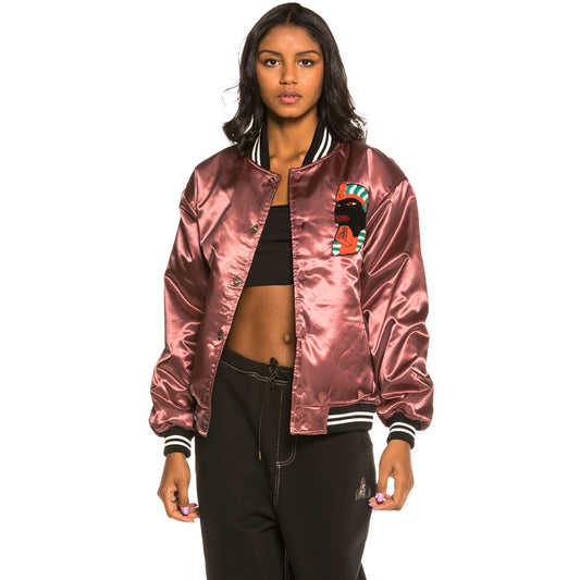 Grimey Call of Yore Unisex Reversible Satin Jacket FW20 Black