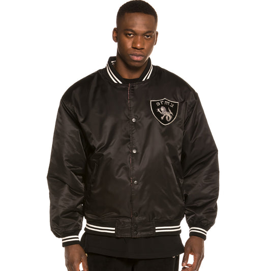 Grimey Call of Yore Reversible Satin Jacket FW20 Black