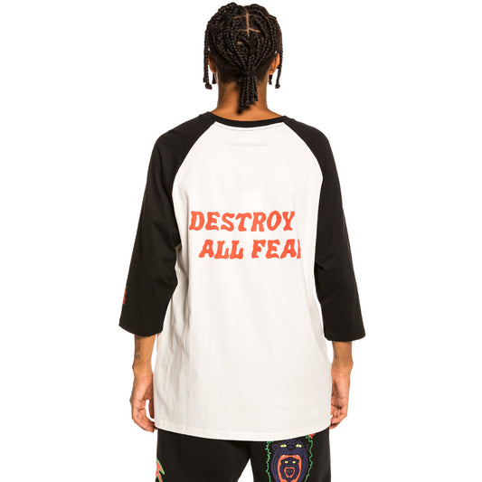 Grimey „Destroy All Fear“ Raglan-T-Shirt – Schwarz | Herbst 21