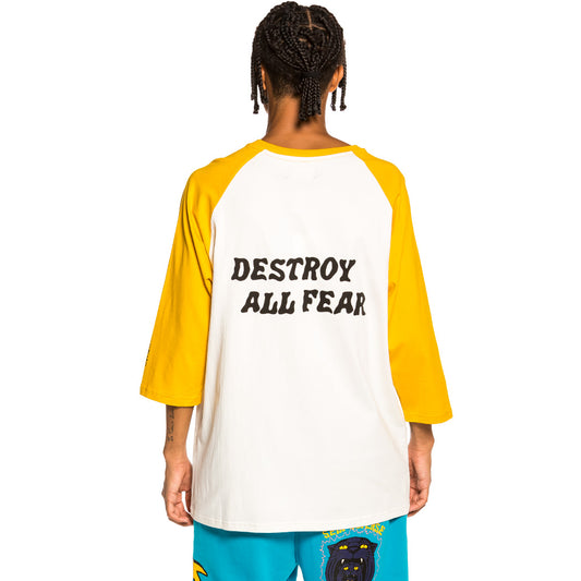 Grimey „Destroy All Fear“ Raglan-T-Shirt – Gelb | Herbst 21