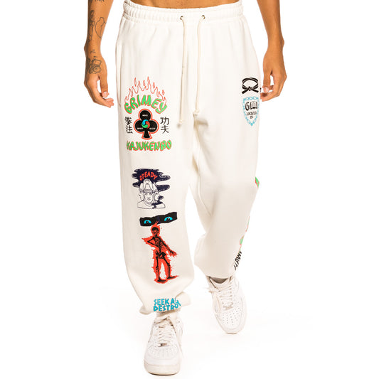 Pantalón Grimey "Destroy All Fear" Sweatpants - White | Fall 21