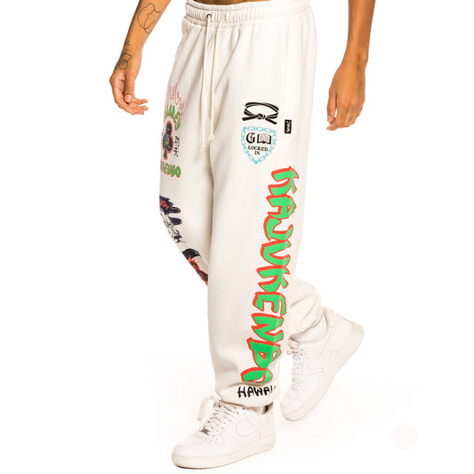 Pantalón Grimey "Destroy All Fear" Sweatpants - White | Fall 21