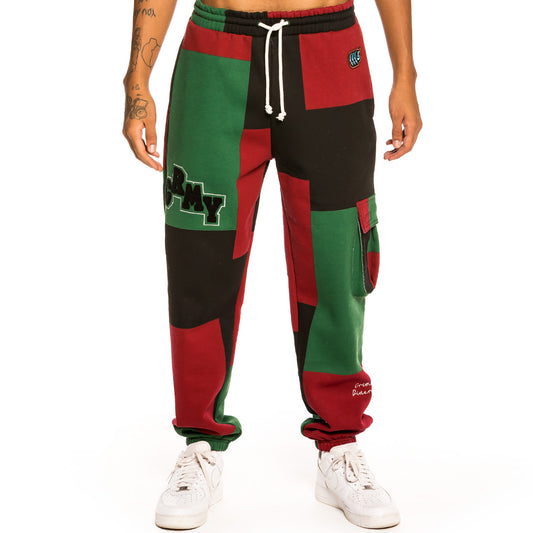 Pantalón Grimey "Singgang Junction All Over Print" Sweatpants - Red | Fall 21