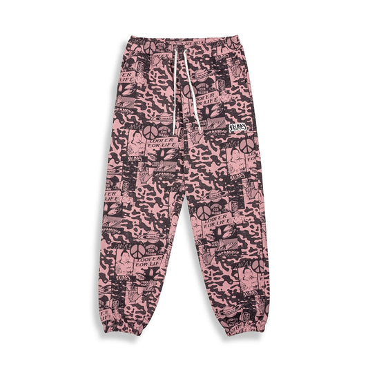 Pantalón chandal Grimey Peace Within All Over Print Lilac