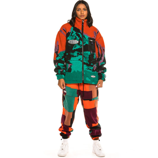 Grimey Dulce Unisex Sherpa Jacket FW20 Orange