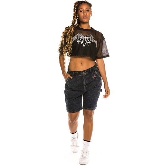 Grimey "Liveution" Unisex Denim Shorts - Black | Spring 21