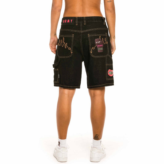 Grimey "Day Dreamer" Unisex Denim Shorts - Washed Black | Spring 22