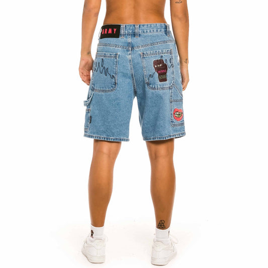 Grimey "Day Dreamer"Unisex Denim Shorts - Washed Blue | Spring 22