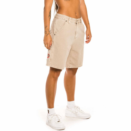 Grimey "Day Dreamer" Unisex Denim Shorts - Washed Sand | Spring 22