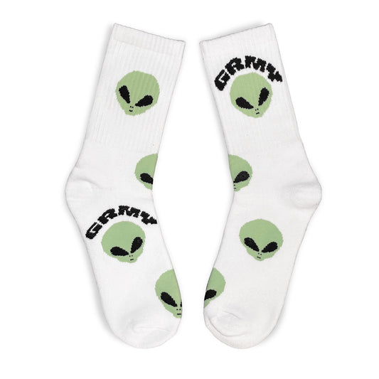 GRIMEY UFOLLOW SOCKS - WHITE | Spring 23