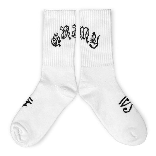 GRIMEY FIRE ROUTE SOCKS WHITE | Spring 23