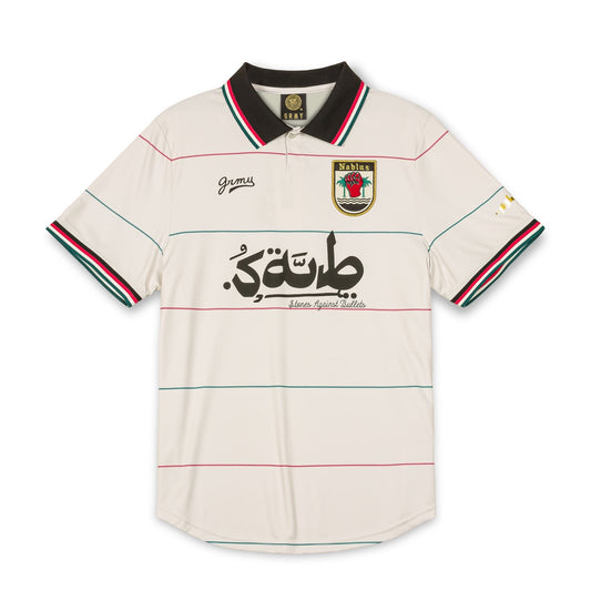 GRIMEY NABLUS STONES SOCCER JERSEY WHITE | FW23