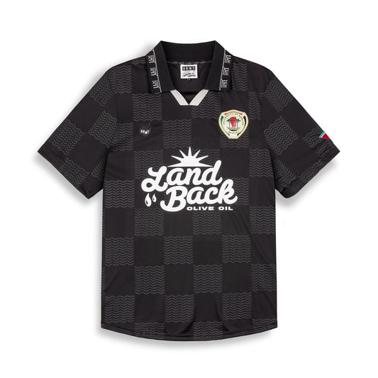 Grimey Nablus Land Back Soccer Jersey Black