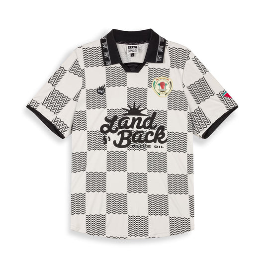 Grimey Nablus Land Back Soccer Jersey Off White