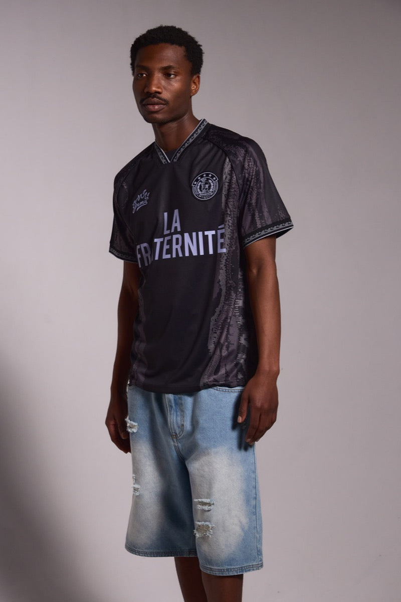 【GRIMEY】LA FRATERNITE RIVAUX SOCCER TEE Grimey La Fraternite Rivaux Soccer Tee Black BLACK