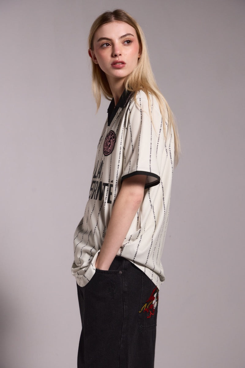Grimey La Fraternite Bruler Piller Soccer Tee Off White OFF