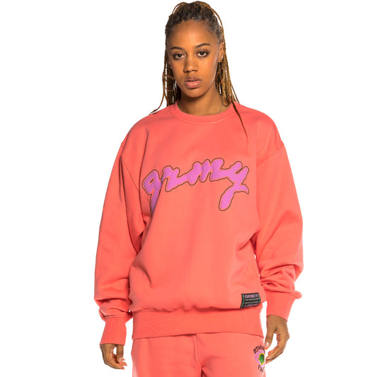 Unisex Grimey Strange Fruit Rundhals-Sweatshirt – Koralle | Frühling 21