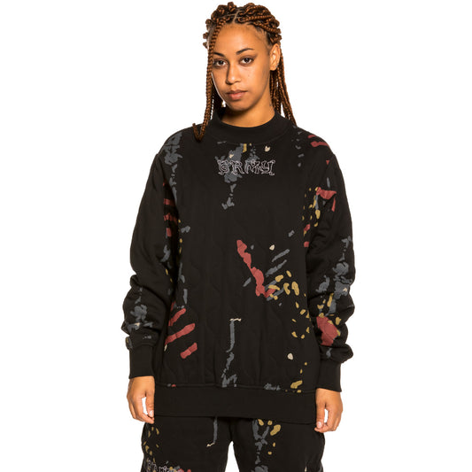 Sudadera Unisex Grimey "Jazz Thing All Over Print" Padded Crewneck - Black | Fall 21