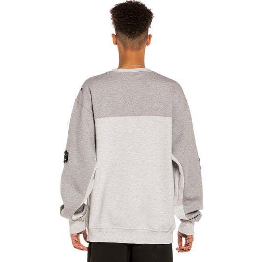 Sudadera Grimey "Jungle Punch" Bicolor Crewneck - Sport Grey | Spring 22