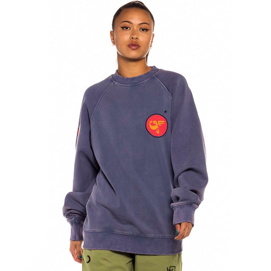 Sudadera Unisex Grimey "GLORIFIED" Crewneck - Washed Blue | Spring 22