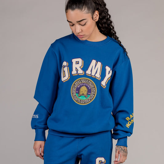 Sudadera Unisex Grimey "HIVE HEAVYWEIGHT" Crewneck - Blue | Fall 22