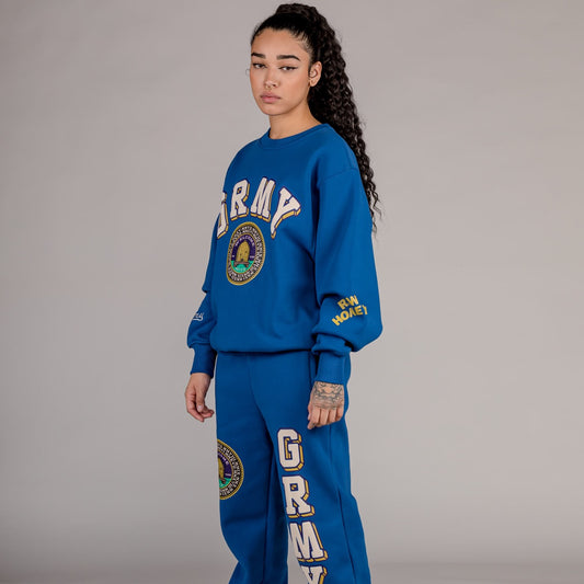 Sudadera Unisex Grimey "HIVE HEAVYWEIGHT" Crewneck - Blue | Fall 22