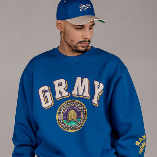 Pack Grimey Pant + Crewneck "HIVE" Heavyweight - Blue | Fall 22