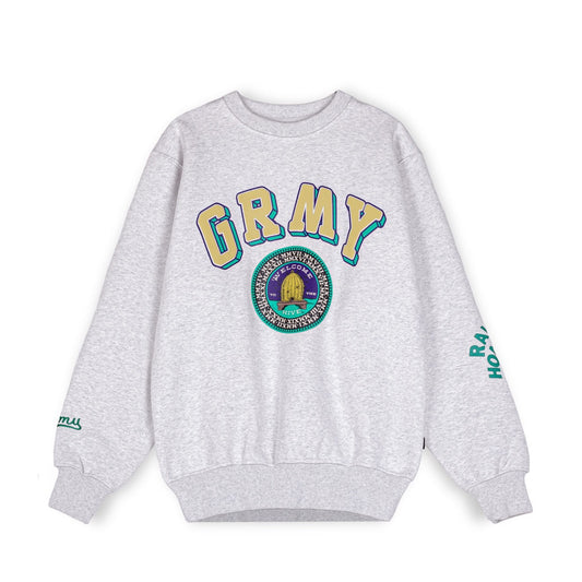 Sudadera Unisex Grimey "HIVE HEAVYWEIGHT" Crewneck - Sport Grey | Fall 22