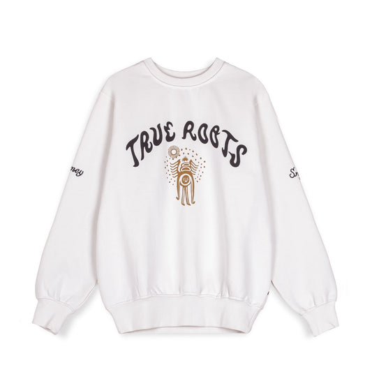Sudadera Unisex Grimey "SNIPES X GRIMEY TRUE ROOTS" Crewneck - White | Fall 22