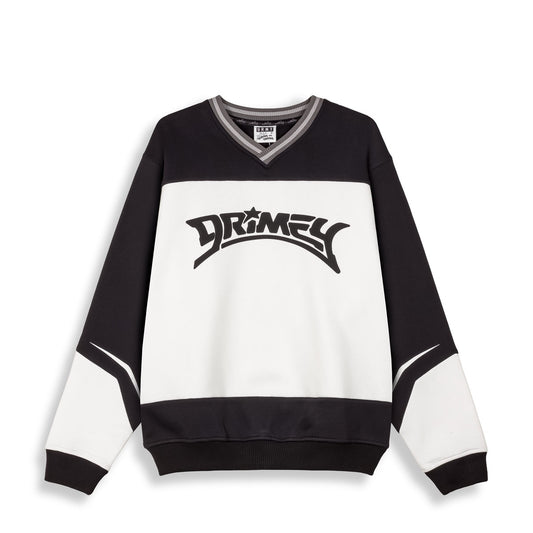 Grimey Infamous Deeper V Neck Vintage Crewneck Black