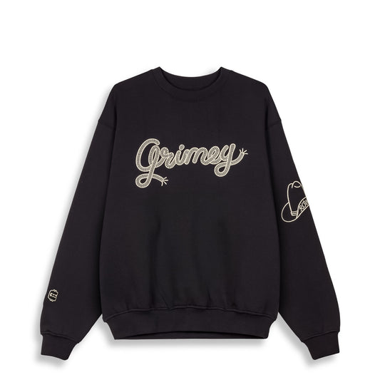 Grimey Lone Hand Vintage Crewneck Black