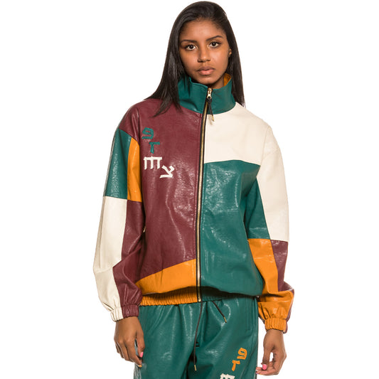 Grimey Call of Yore Unisex PU Leather Track Jacket FW20 Multi