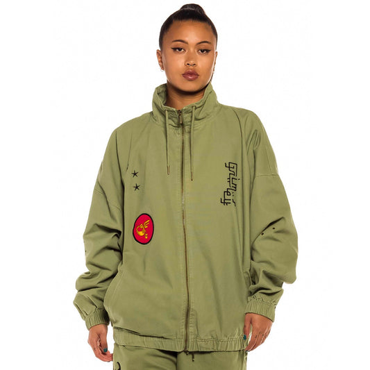 Grimey „Glorified“ Unisex-Trainingsjacke – Grün| Frühling 22
