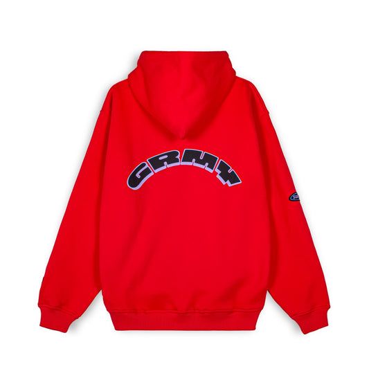SUDADERA CAPUCHA GRIMEY UFOLLOW RED | Spring 23