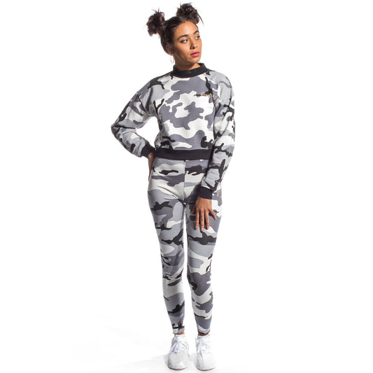 PACK CROP TOP + LEGGINS FW17 GREY CAMO