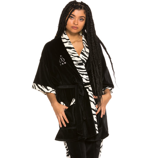 GRMY X Natos & Waor Collab Unisex Velour Kimono SS19 black