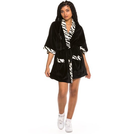GRMY X Natos & Waor Collab Unisex Velour Kimono SS19 black
