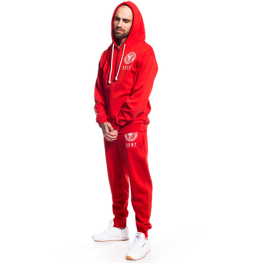 PACK ZIPPER HOODIE + PANTALÓN CORE  FW17 RED