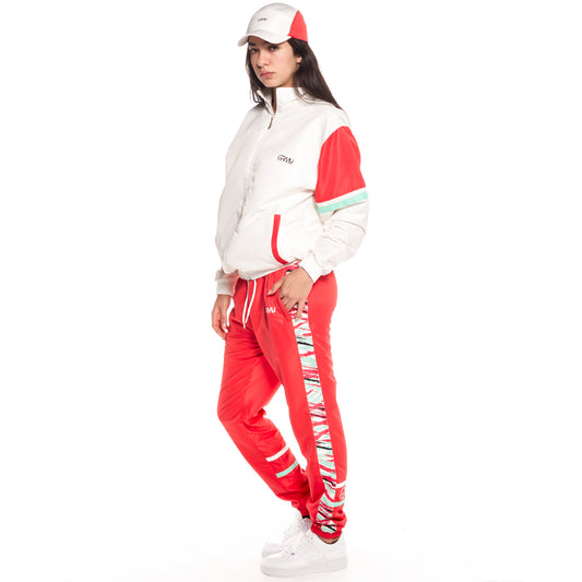 PACK TRACK JACKET + TRACK PANT MANGUSTA V8 SS18 WHITE/RED