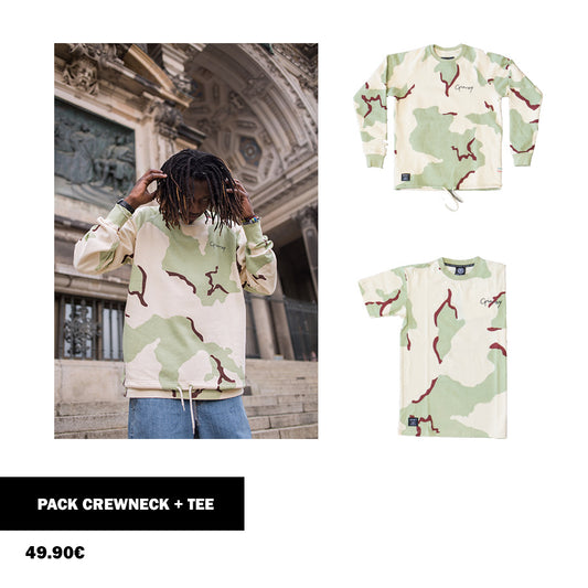 Pack Crewneck + Camiseta Natural FW17 Camo