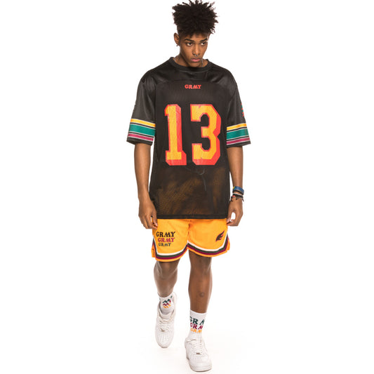 Pack Grimey Football shirt + Short Wild Child SS19  Black / Apricot