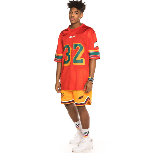 Pack Grimey Football shirt + Short Wild Child SS19 Red / Apricot