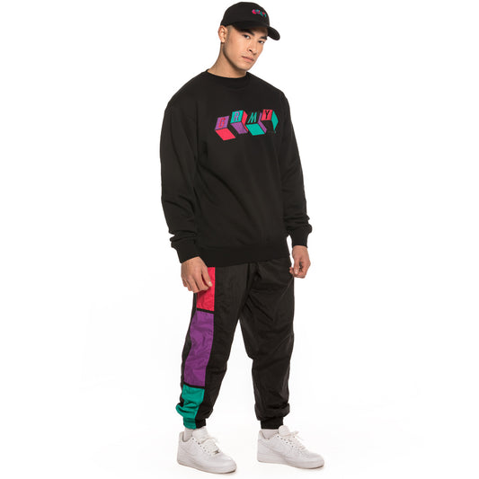 Pack Grimey Crewneck Satin + Track Pant Brick Top SS19 Black