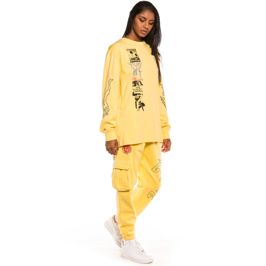 Pack Grimey LS Tee + Track Pants Yoga Fire FW20 Yellow